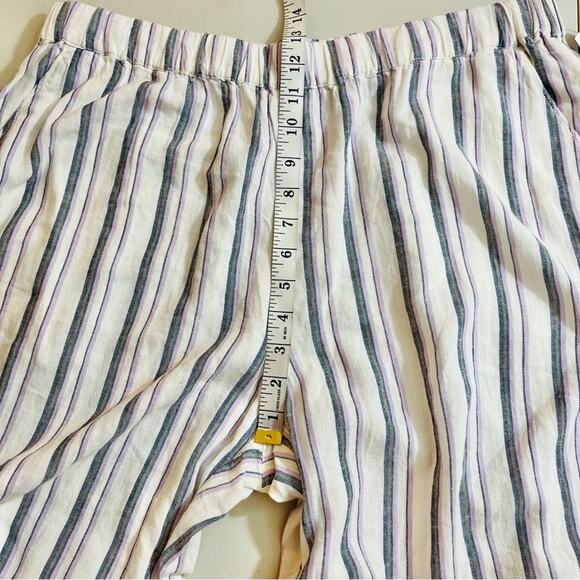 Nordstroms Caslon Linen Blend High Rise Striped Wide Leg Pants NEW Large - Picture 8 of 10